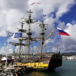 Парусное судно «Штандарт» в порту на острове Хиос